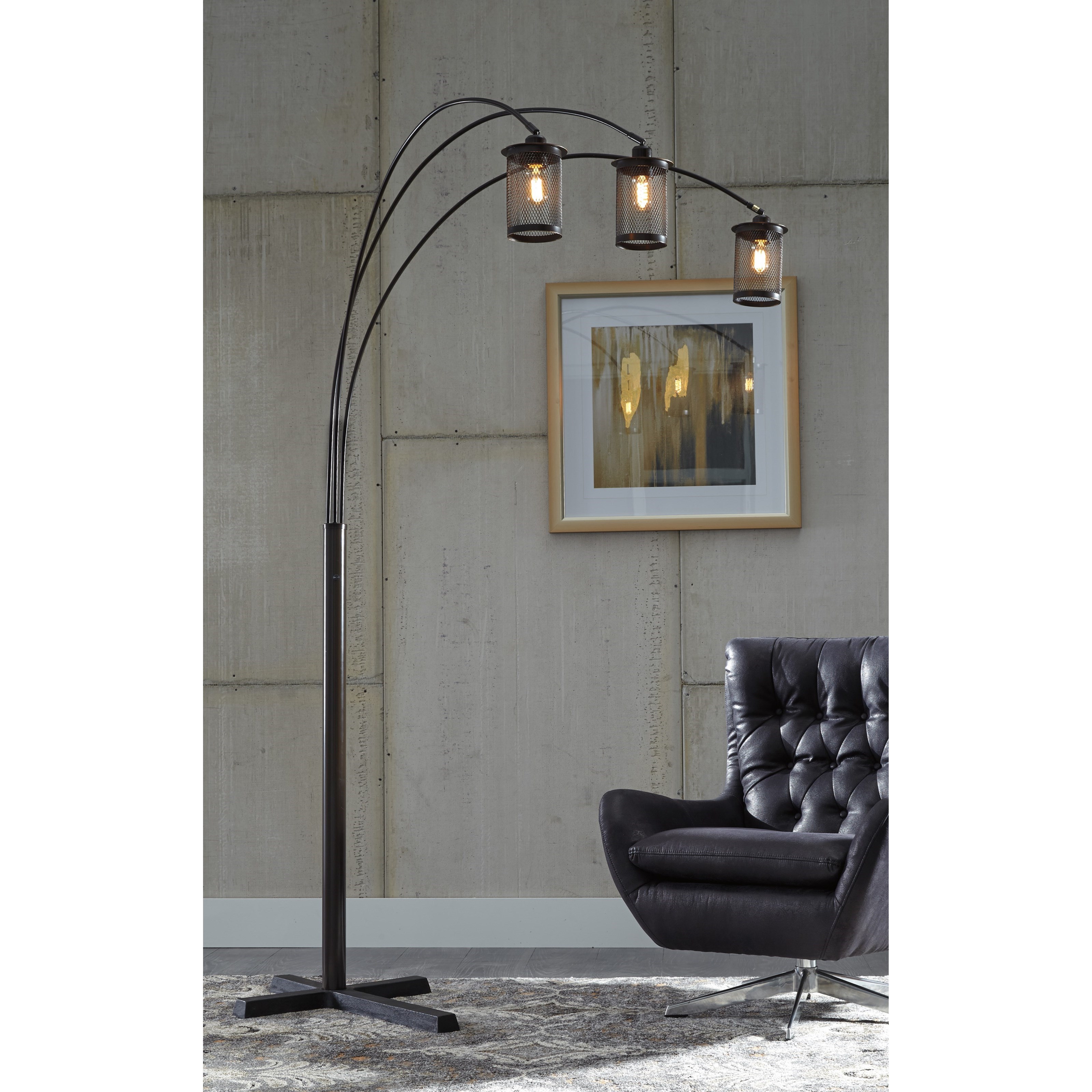 Signature Design by Ashley Lamps Contemporary Maovesa Bronze Metal